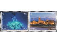 Clean stamps Fortress Sea Bottom Euromed Postal 2022 from Malta