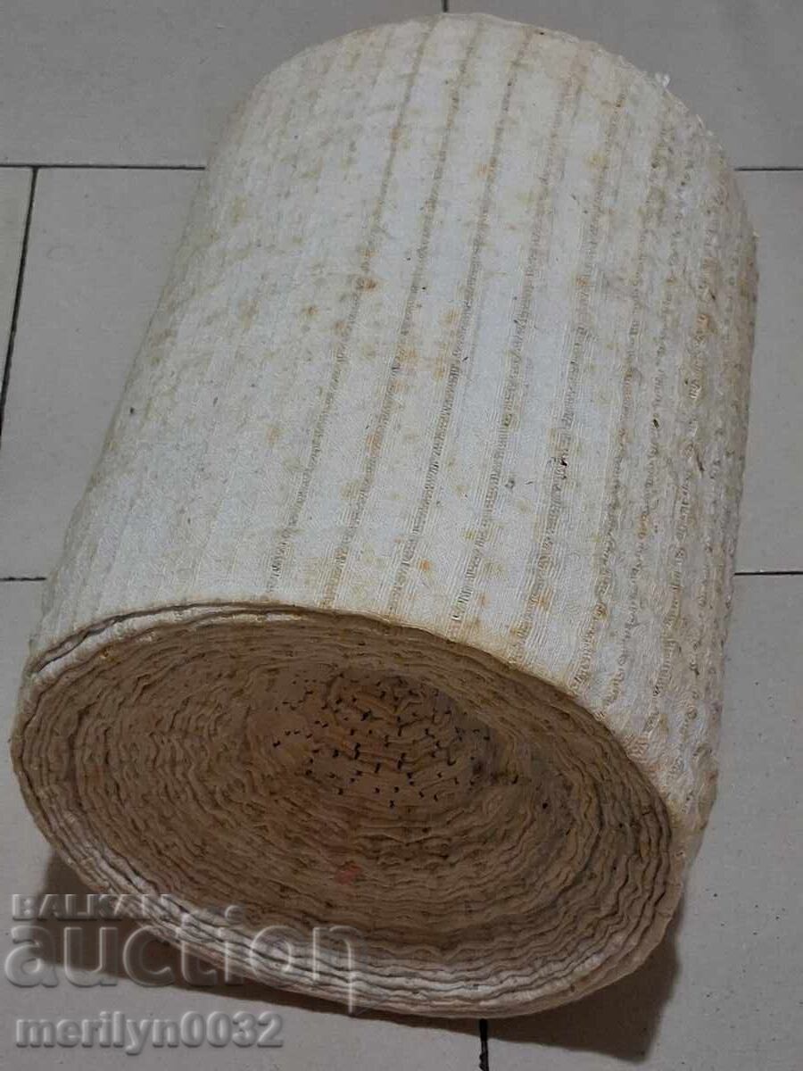 Δημοπρασία Πλατίνινο ρολό χειροποίητου υφαντού υφάσματος κανάβι 19 μέτρων