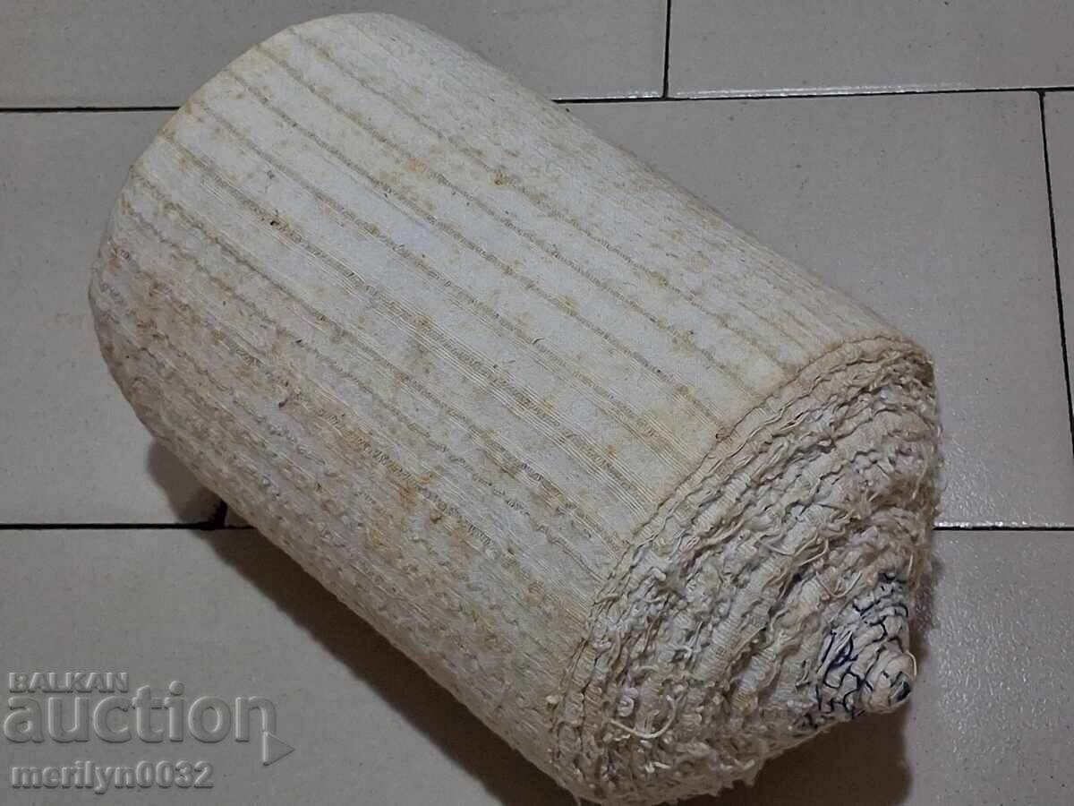 Πλατίνινο ρολό χειροποίητου υφαντού υφάσματος κανάβι 19 μέτρων