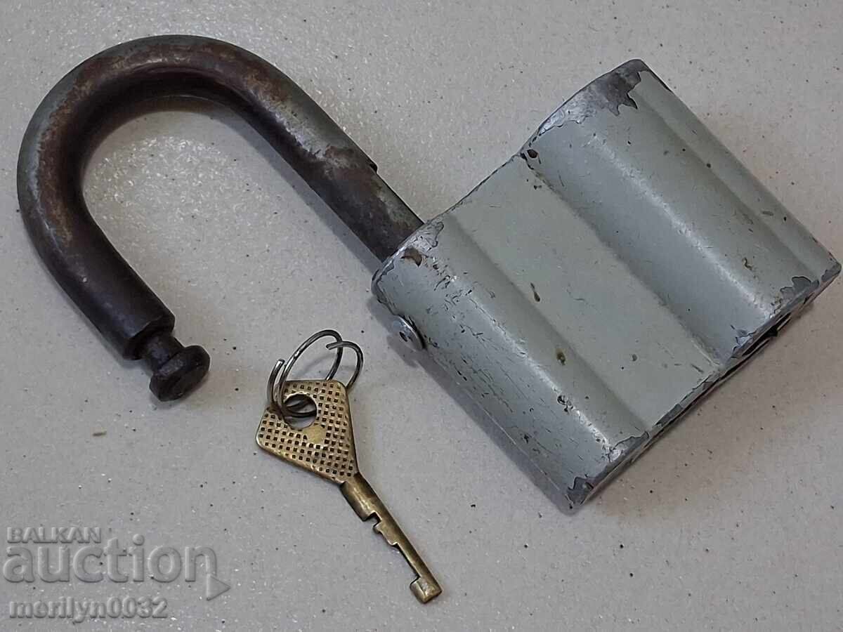 Old Russian padlock with key USSR padlock, latch, suitcase with price 41.00 BGN | € 20.96