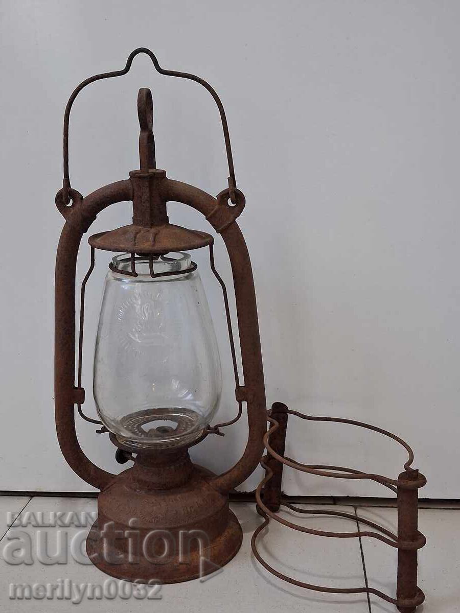 Παλιό γερμανικό φανάρι λάμπα προβολέας φωτιστικό - 6