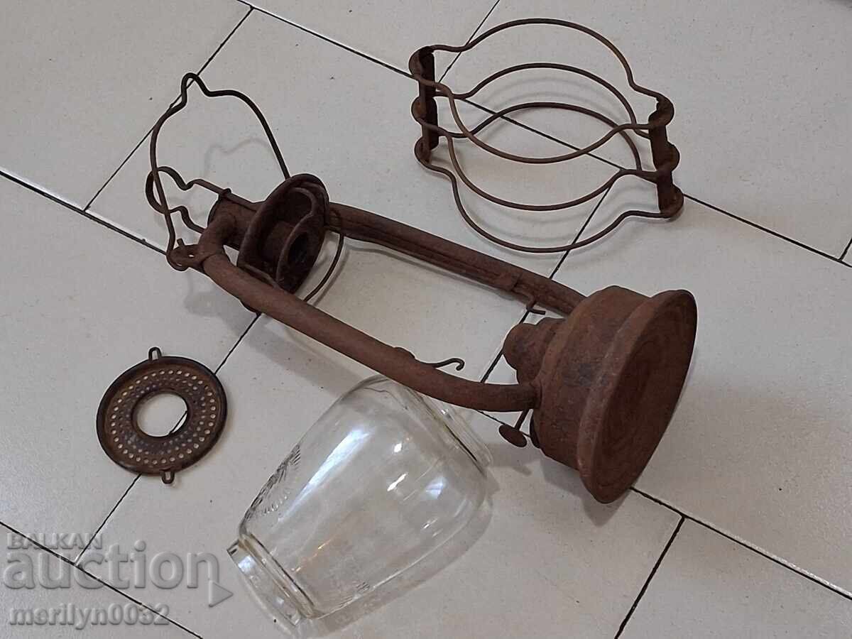 Παλιό γερμανικό φανάρι λάμπα προβολέας φωτιστικό - 7