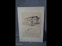 Vechi Maestru desen desen Capela bisericii