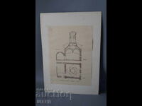Vechi Maestru desen desen Capela bisericii