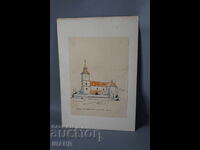 Vechi Maestru desen desen Capela bisericii