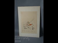 Vechi Maestru desen desen Capela bisericii