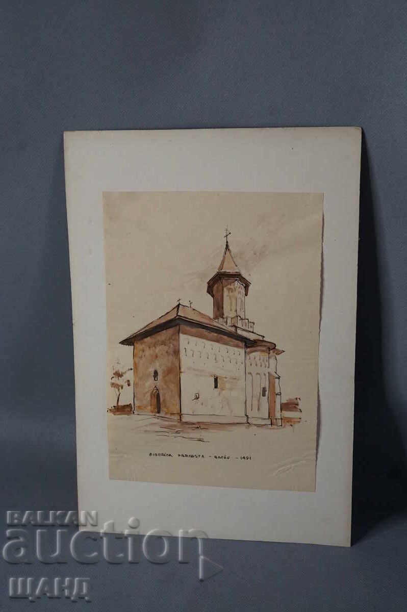 Παλαιός Δάσκαλος που ζωγραφίζει το παρεκκλήσι της εκκλησίας