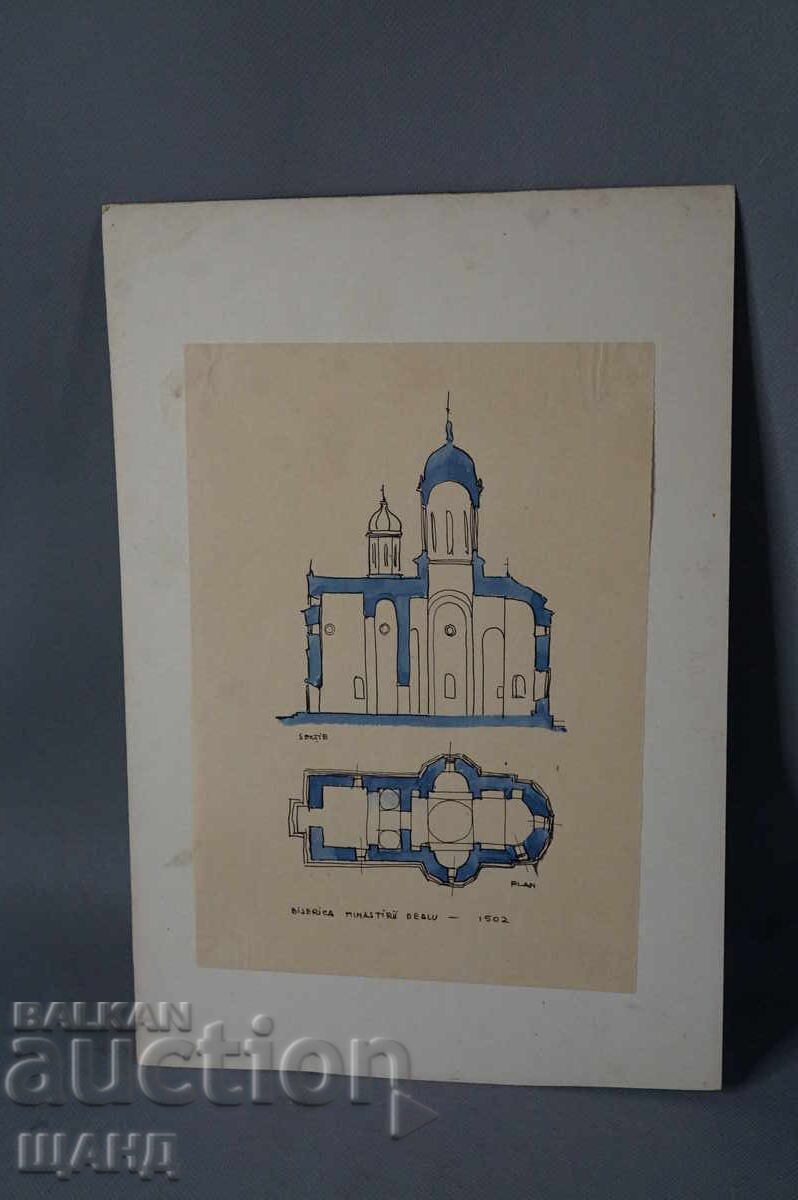 Παλαιός Δάσκαλος που ζωγραφίζει το παρεκκλήσι της εκκλησίας