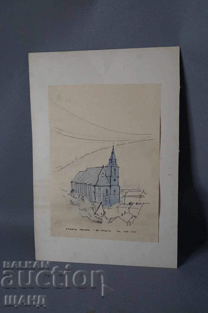 Παλαιός Δάσκαλος που ζωγραφίζει το παρεκκλήσι της εκκλησίας