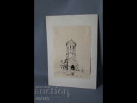 Παλαιός Δάσκαλος που ζωγραφίζει το παρεκκλήσι της εκκλησίας