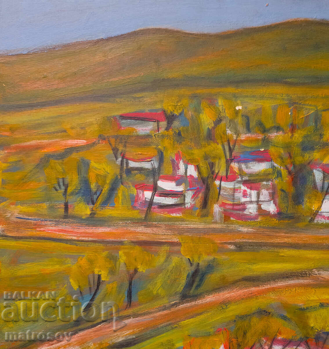 Delivery of Oil painting, Landscape with houses