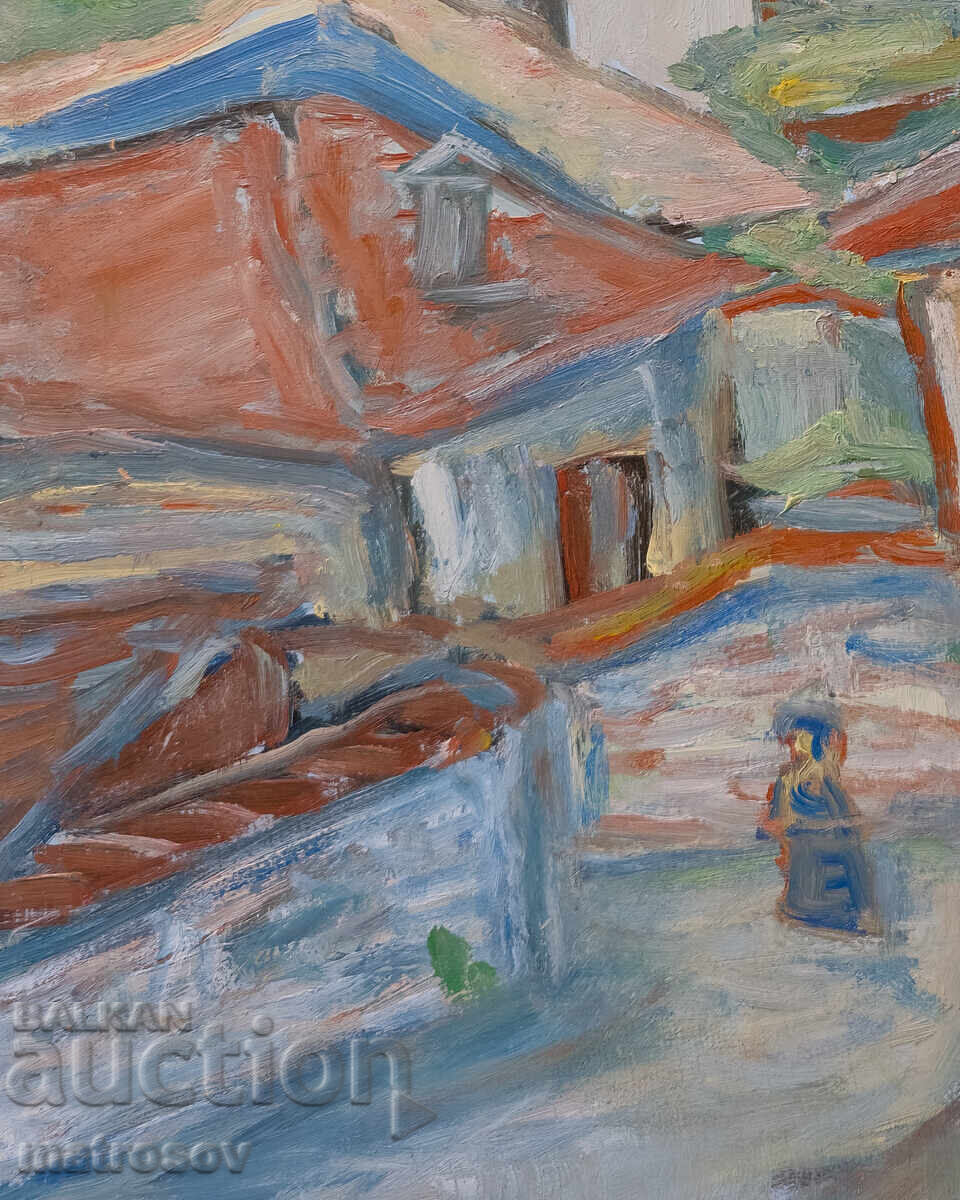 Картина, маслени бои, селски пейзаж - 6