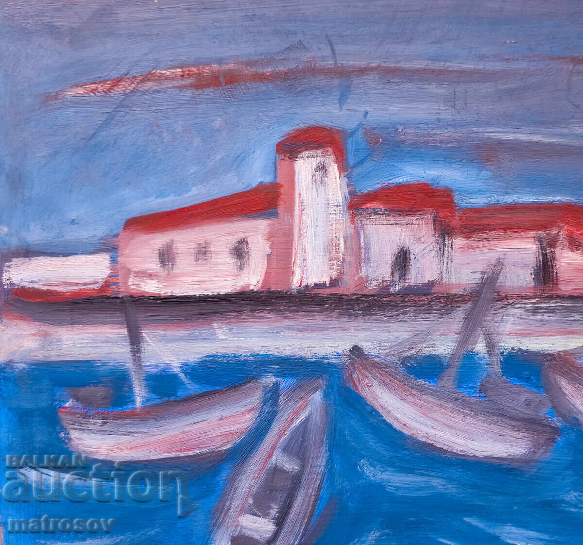Delivery of Painting, oil paints, seascape boats Delivery of Painting, oil paints, seascape boats