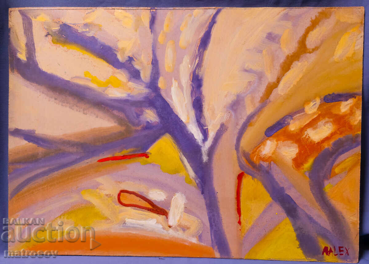 Δημοπρασία Αφηρημένη σύνθεση, λαδομπογιές