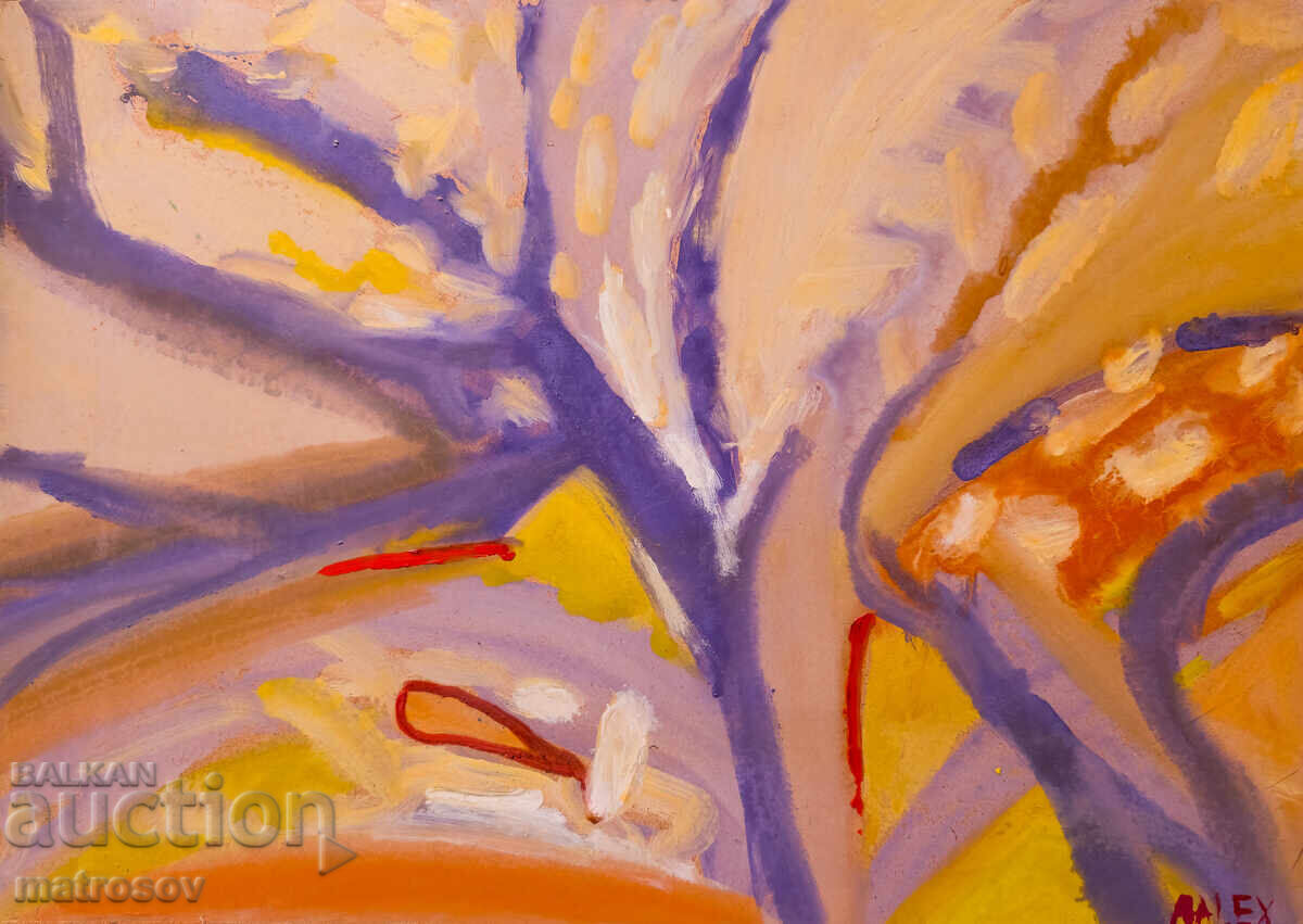 Αφηρημένη σύνθεση, λαδομπογιές