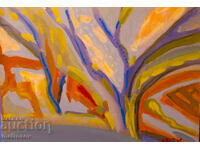 Abstract painting, oil paints