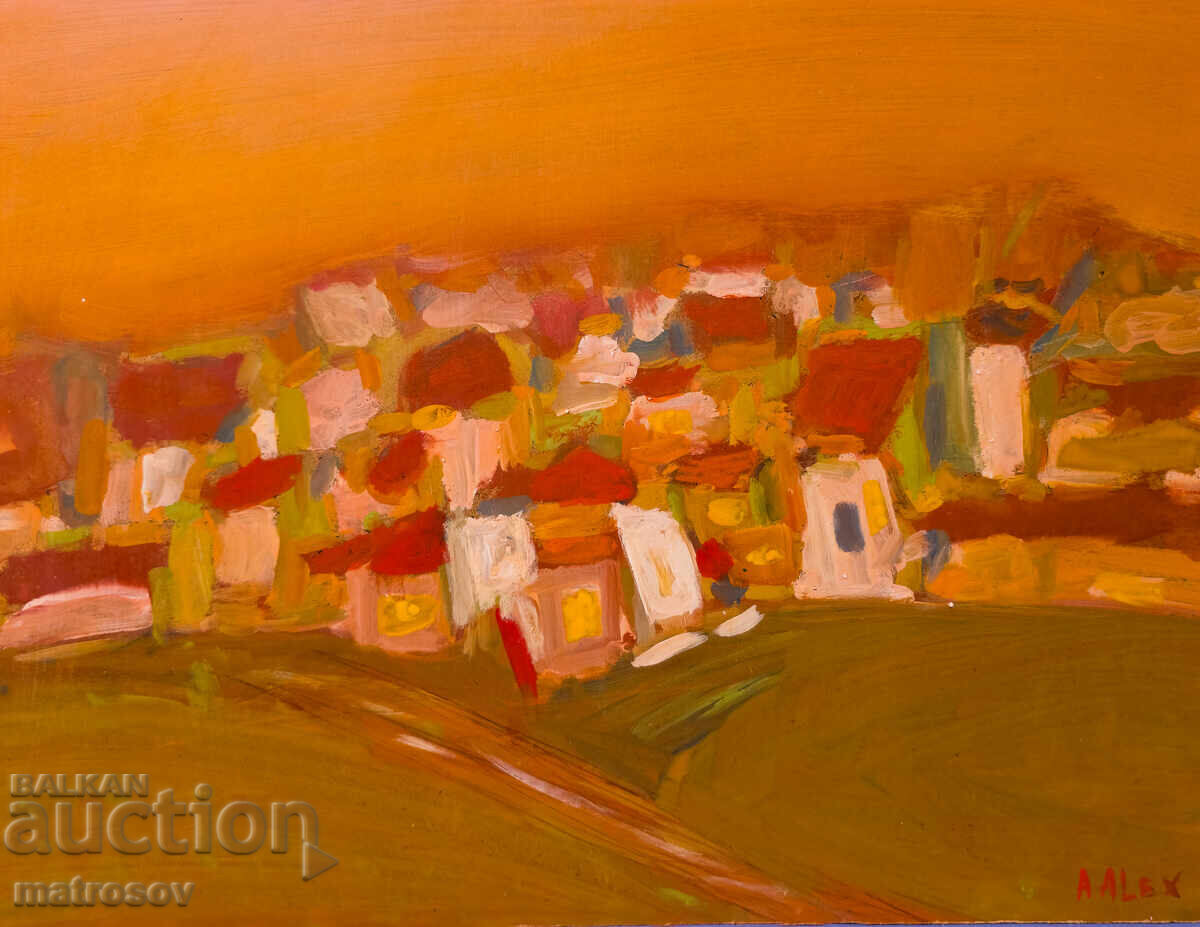 Αφηρημένη σύνθεση, ελαιογραφία, τοπίο με τιμή 200.00 BGN | € 102.26