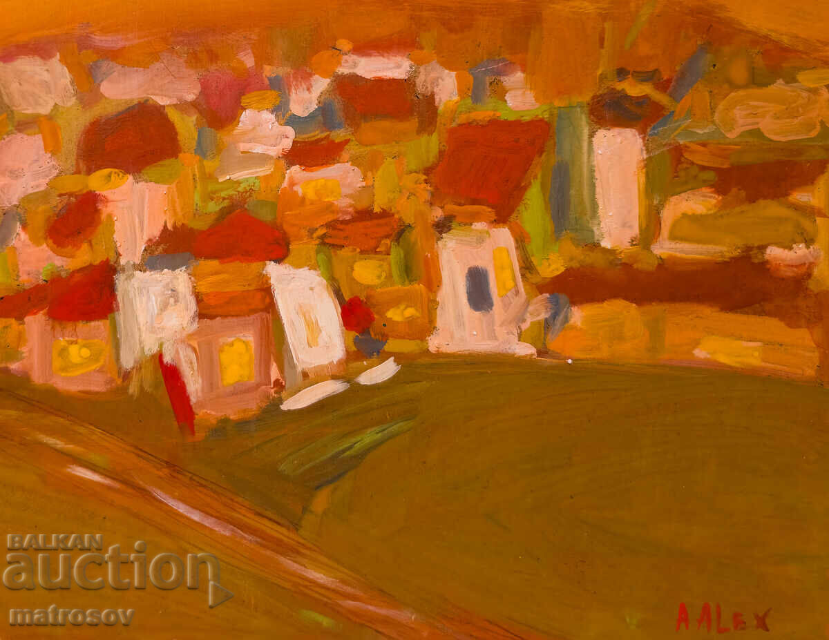 Αφηρημένη σύνθεση, ελαιογραφία, τοπίο - 5