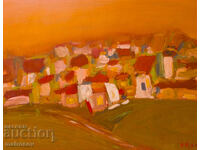 Compoziție abstractă, uleiuri, peisaj