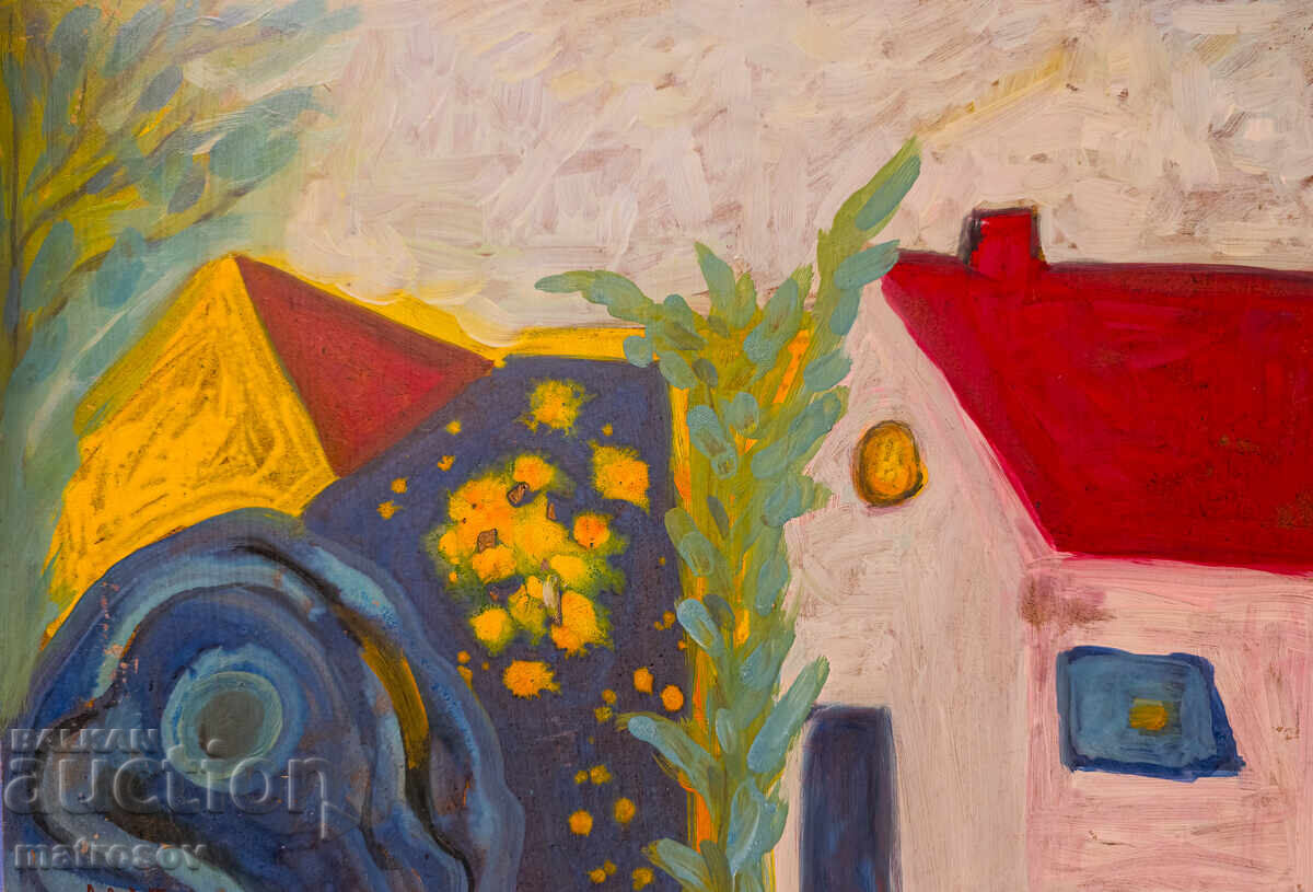 Abstract landscape, oil paints with price 200.00 BGN | € 102.26