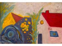 Peisaj abstract, vopsele în ulei