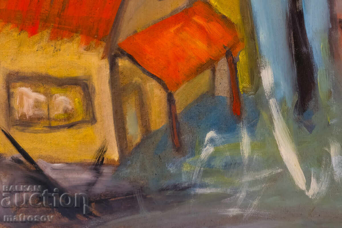 Abstract landscape, oil paints - 5