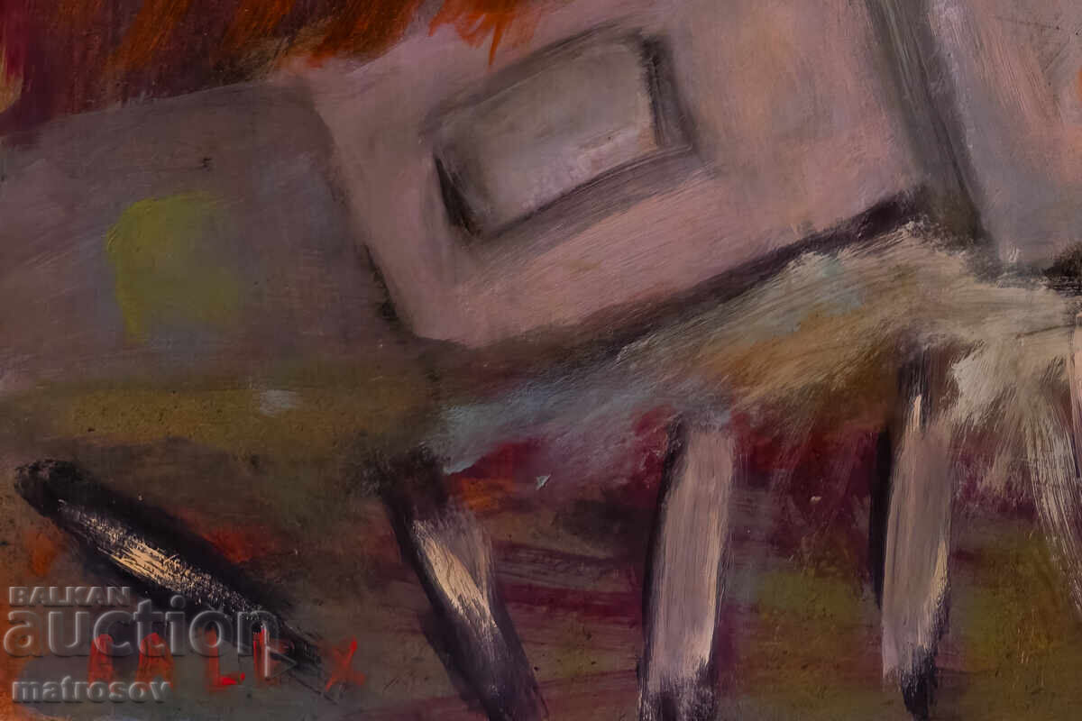 Auction  Abstract landscape, oil paints