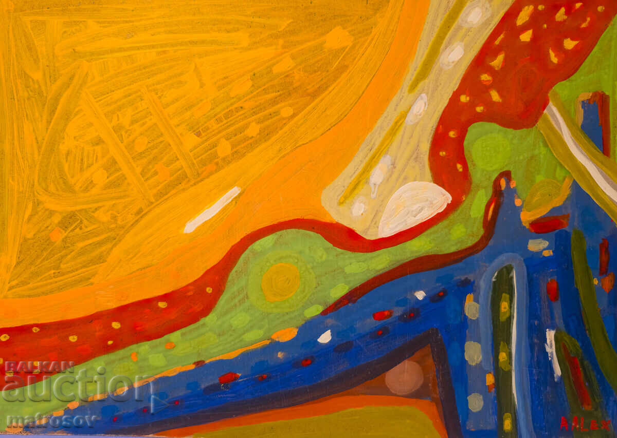 Abstract painting, oil paints with price 200.00 BGN | € 102.26