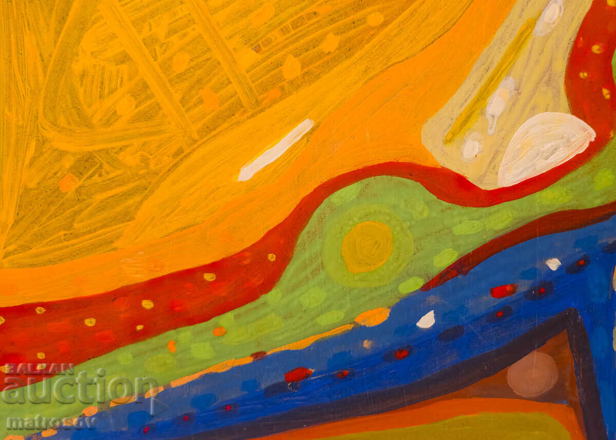 Delivery of Abstract painting, oil paints