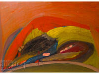 Compoziție abstractă, vopsele în ulei