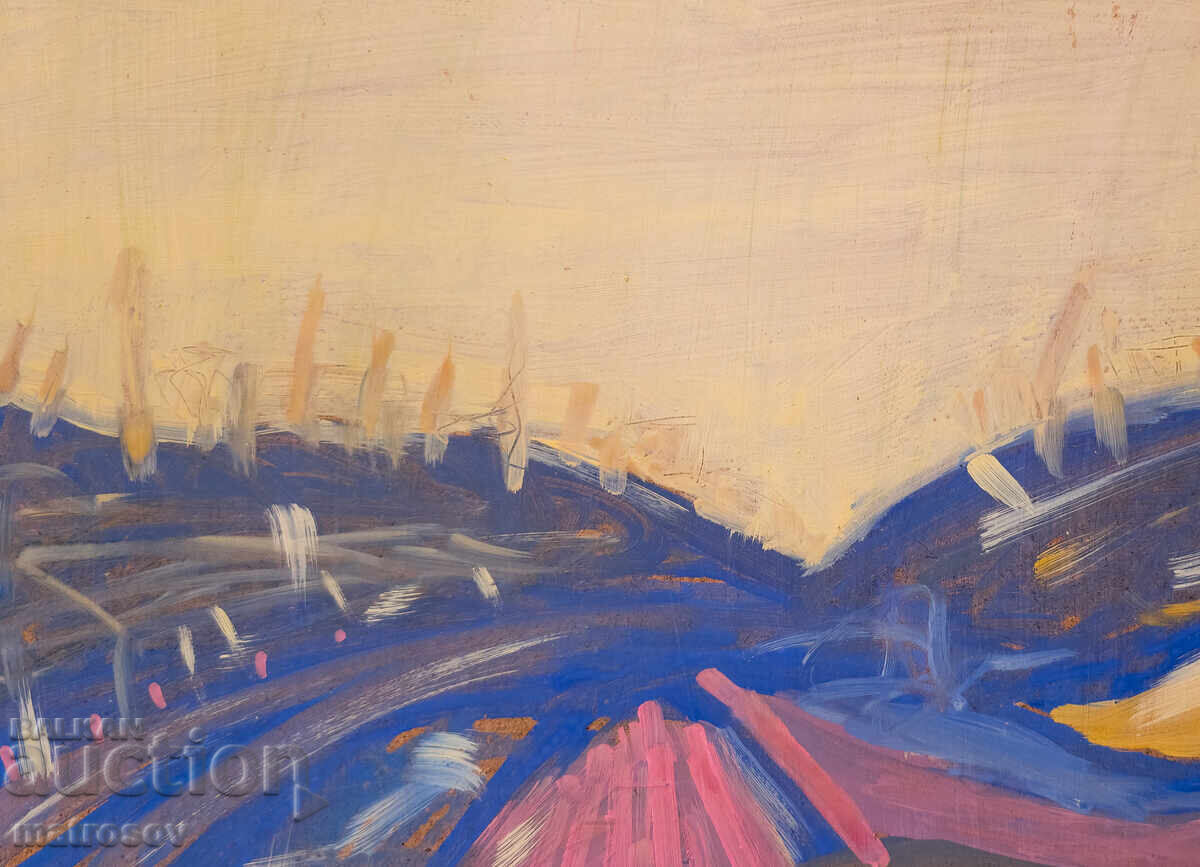 Delivery of Abstract painting, oil paints