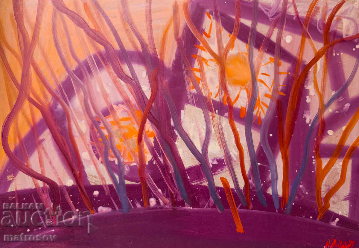 Абстрактна композиция, маслени бои с цена 200.00 лв. | € 102.26