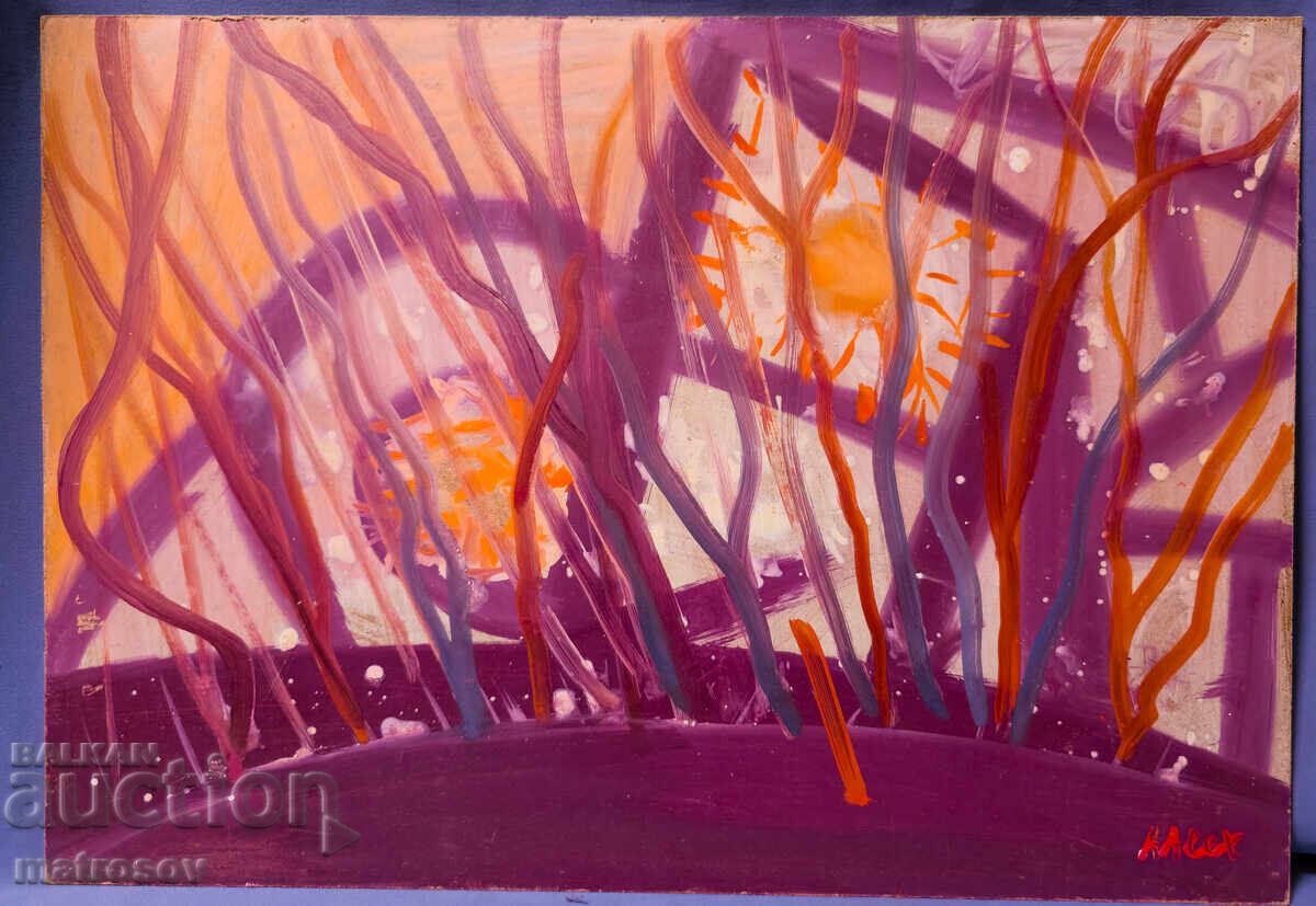 Аукцион Абстрактна композиция, маслени бои