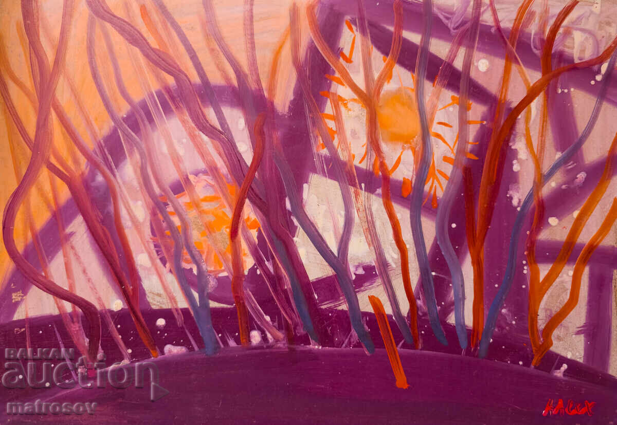 Абстрактна композиция, маслени бои