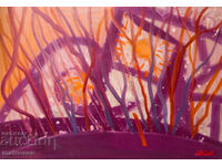 Compoziție abstractă, vopsele în ulei