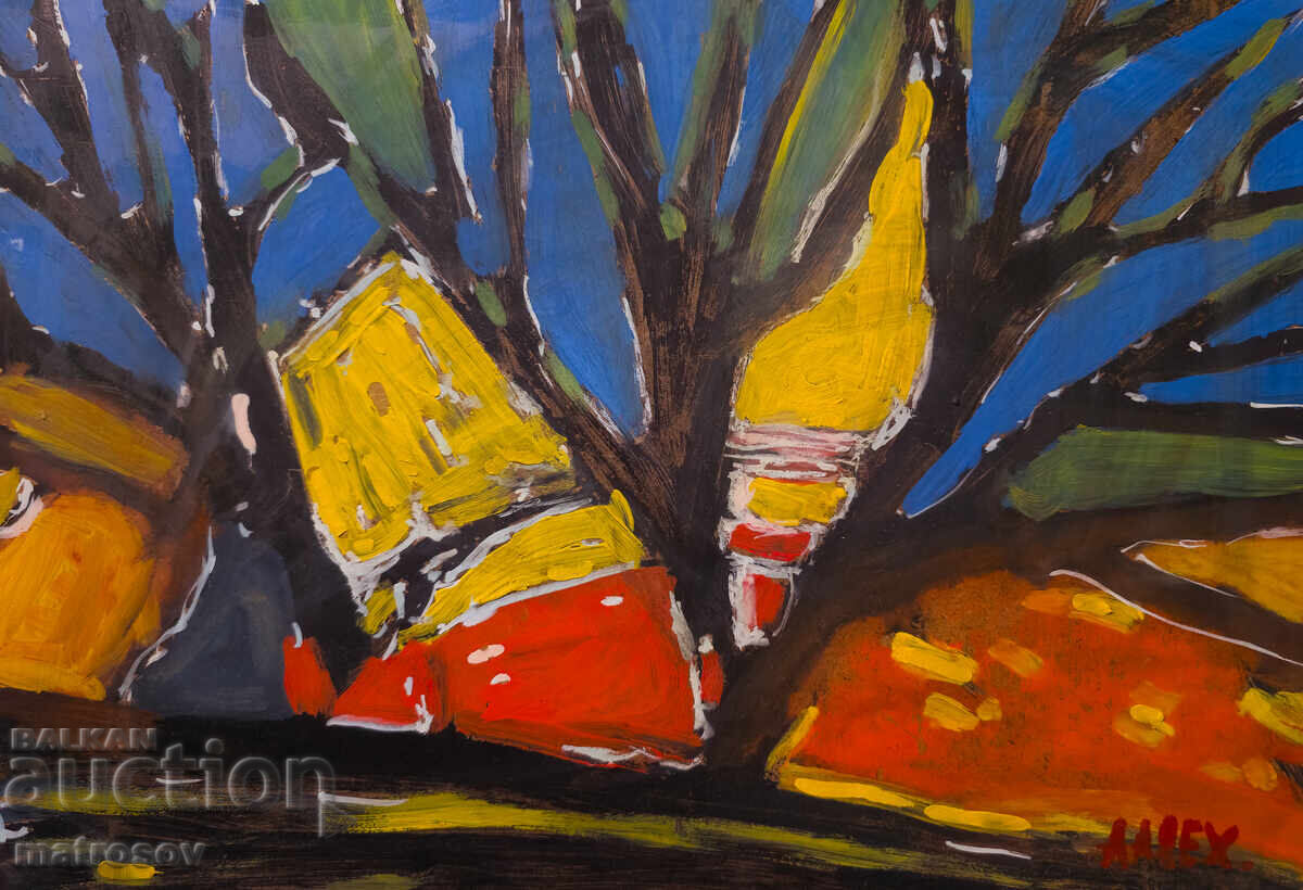 Αφηρημένη σύνθεση, ελαιογραφία, τοπίο με τιμή 200.00 BGN | € 102.26