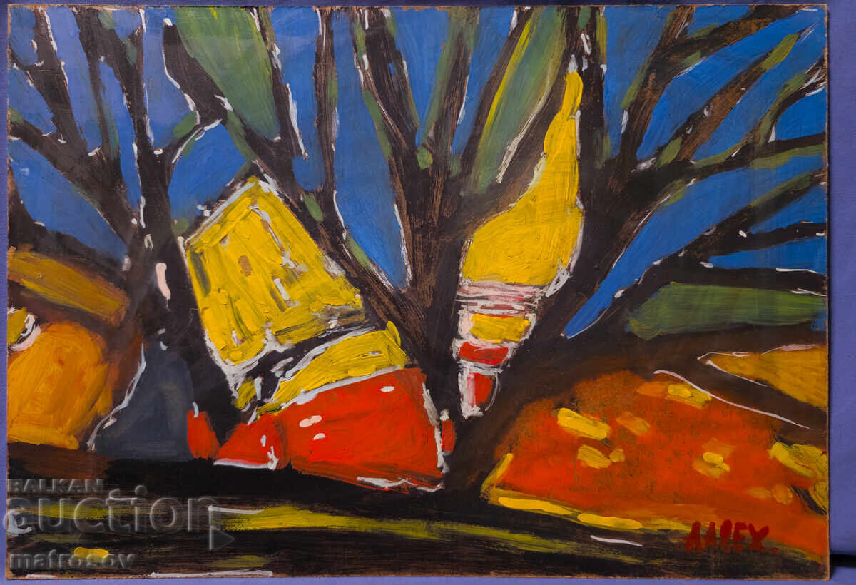 Δημοπρασία Αφηρημένη σύνθεση, ελαιογραφία, τοπίο