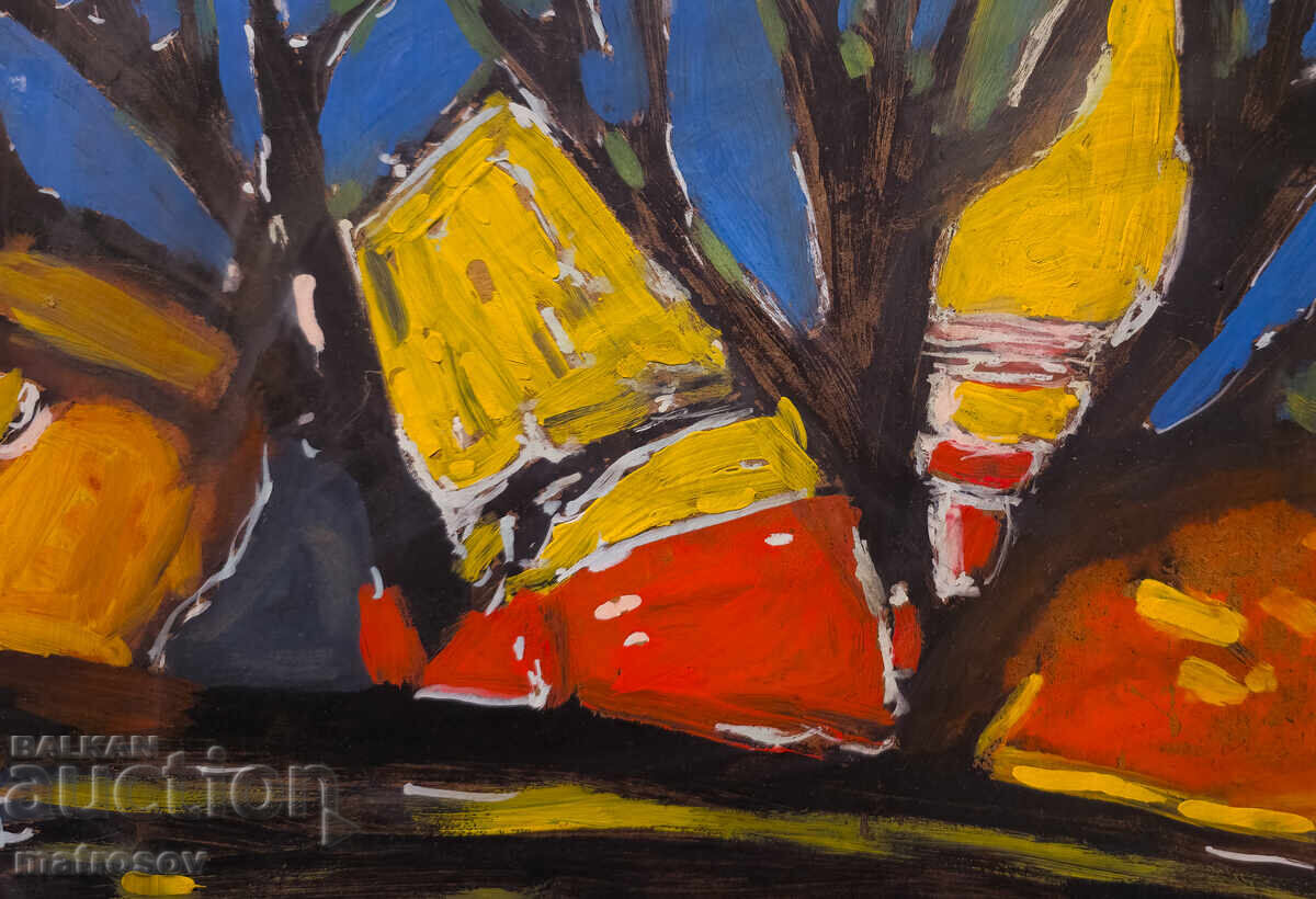 Αφηρημένη σύνθεση, ελαιογραφία, τοπίο - 5