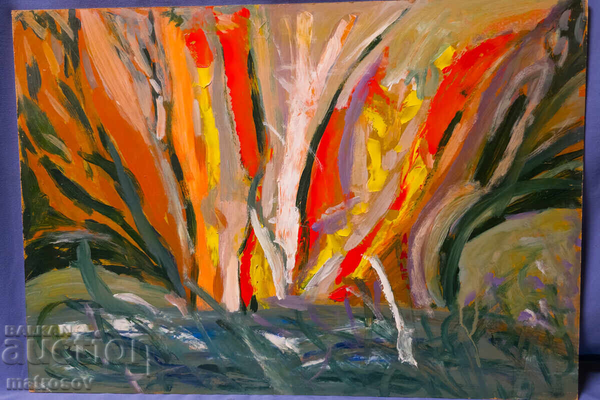 Δημοπρασία Αφηρημένη σύνθεση, λαδομπογιές