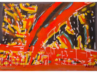 Compoziție abstractă în ulei