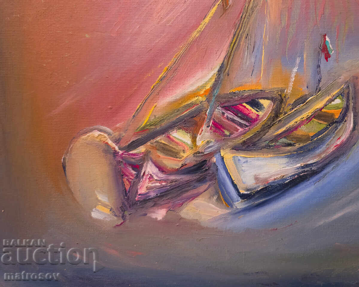 Livrarea Valentin Radenovski, compoziție în ulei, bărci Livrarea Valentin Radenovski, compoziție în ulei, bărci