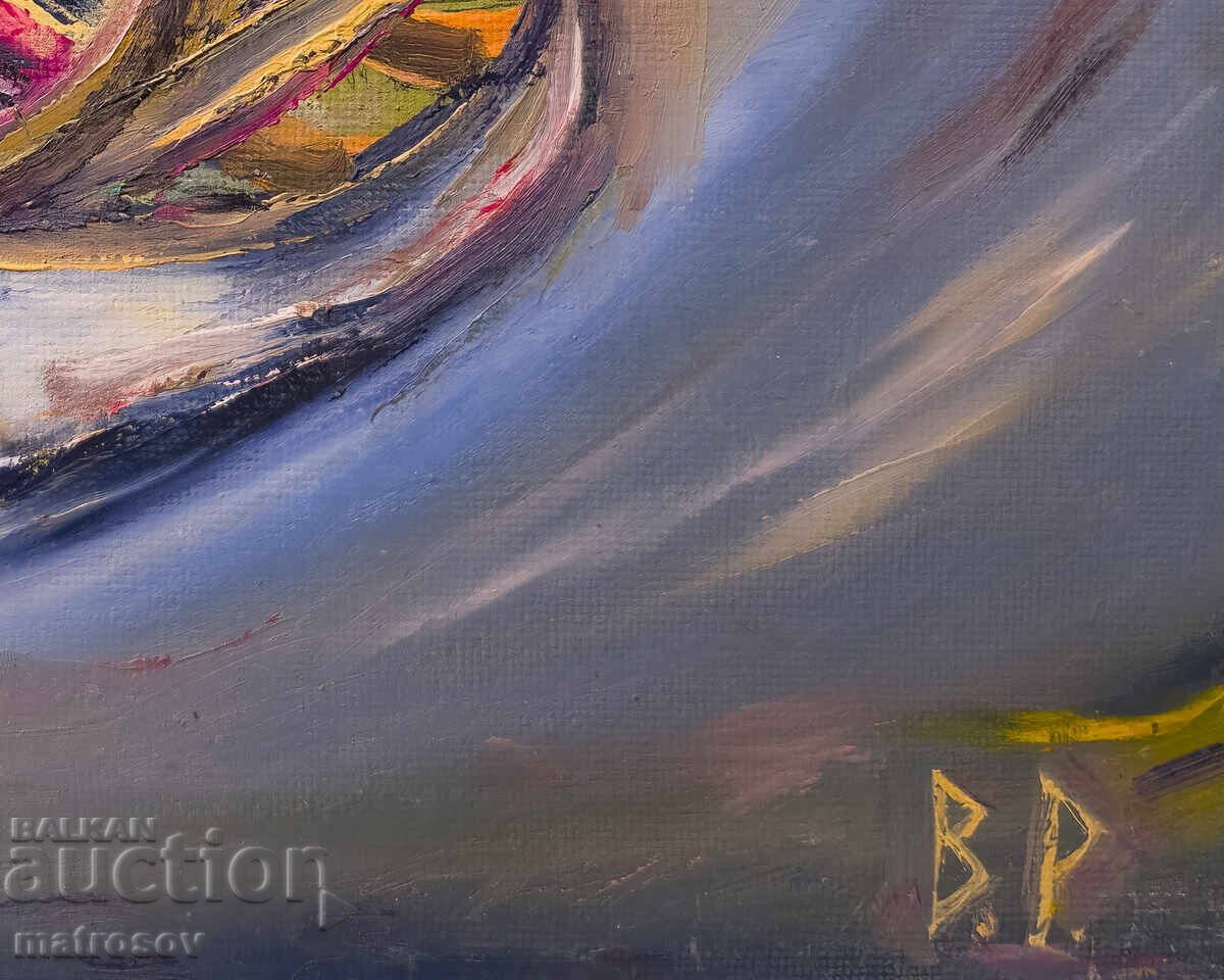 Valentin Radenovski, oil composition, boats - 5