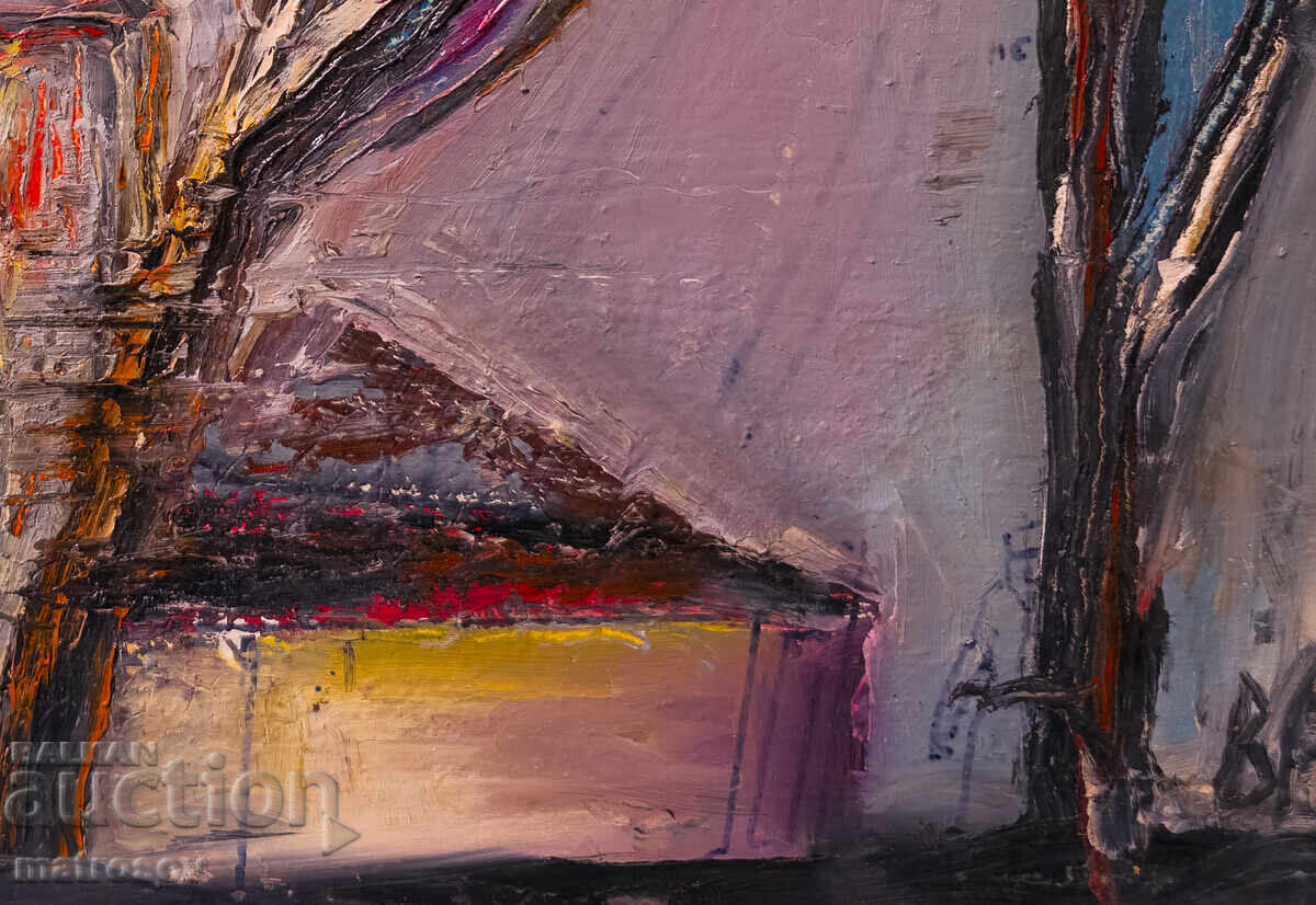 Valentin Radenovski, oil paints, landscape "Church in Karlovo" - 6 Valentin Radenovski, oil paints, landscape "Church in Karlovo" - 6