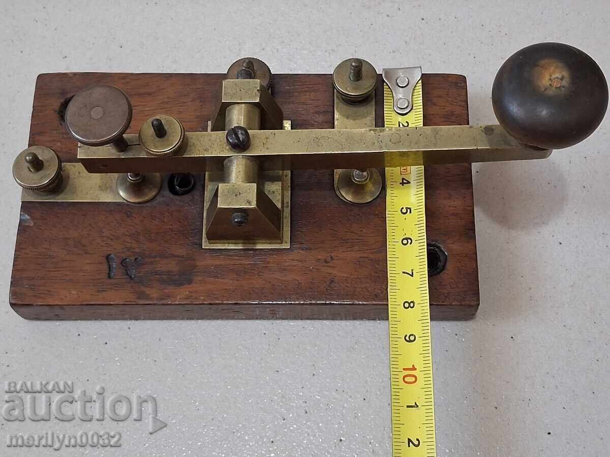 Οθωμανικό κλειδί Μορς, μέρος συσκευής Τηλεγράφου συστήματος Μορς - 6 Οθωμανικό κλειδί Μορς, μέρος συσκευής Τηλεγράφου συστήματος Μορς - 6