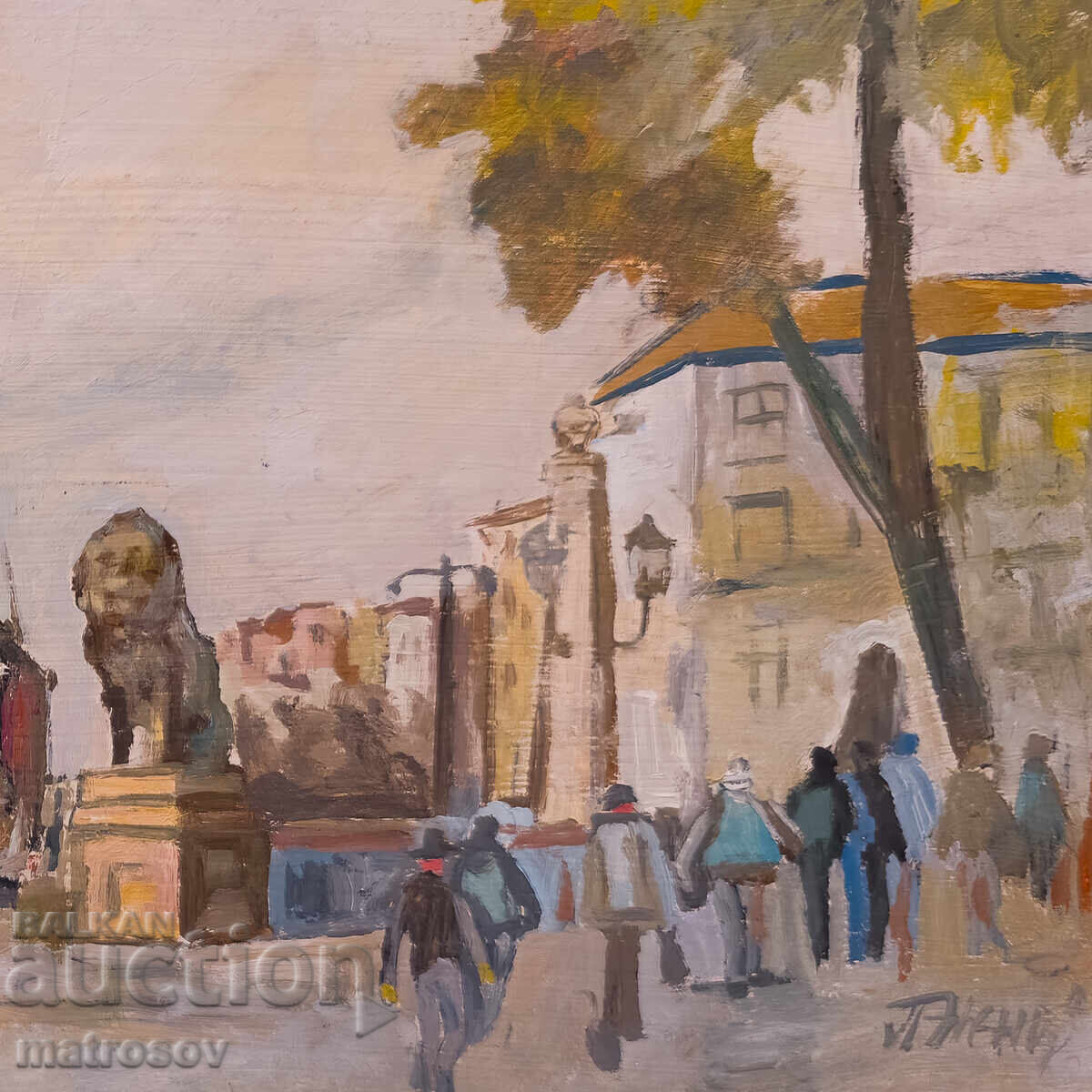 Peter Nenov, Cityscape, Oil on Canvas "Lion's Bridge" - 7