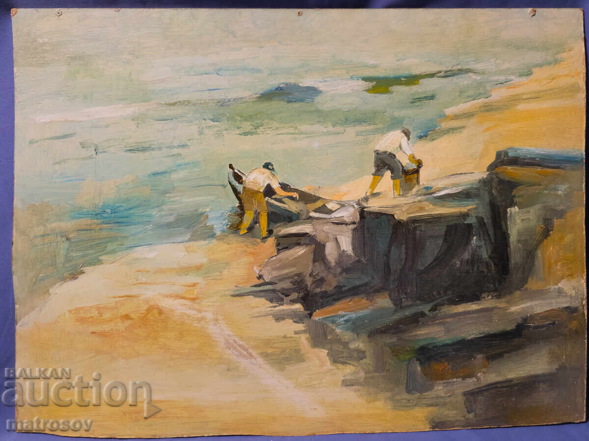 Аукцион Петър Ненов, морски пейзаж , маслена картина