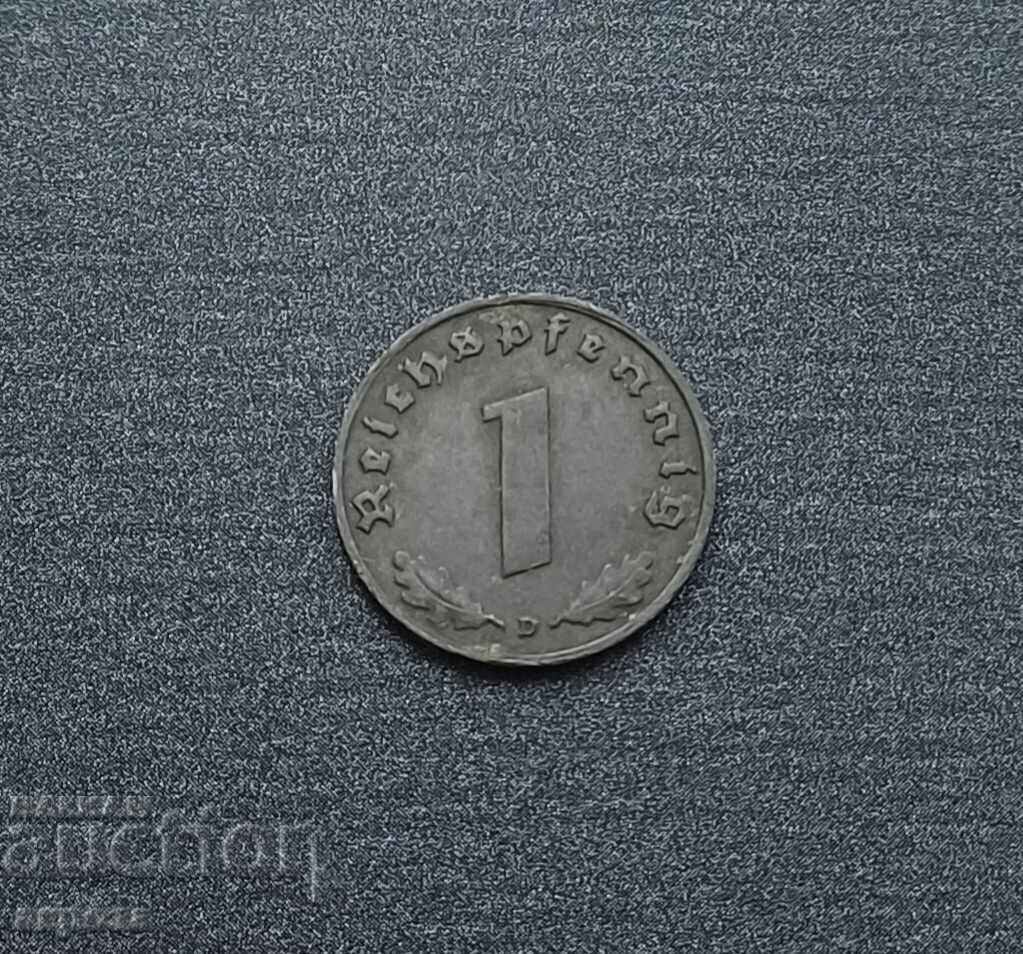 1 φασιστικό πφέννιγκ 1942/D 1 φασιστικό πφέννιγκ 1942/D