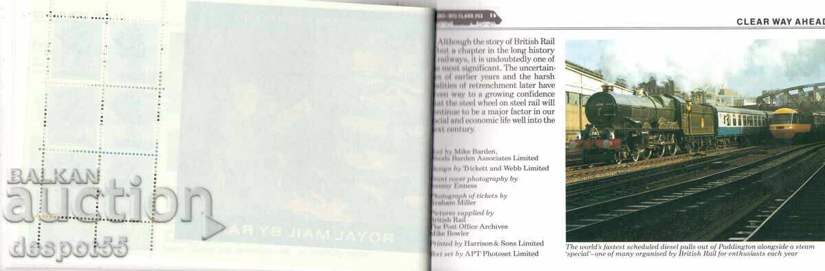 1986 Marea Britanie. Istoria căilor ferate britanice. Carnet - 6