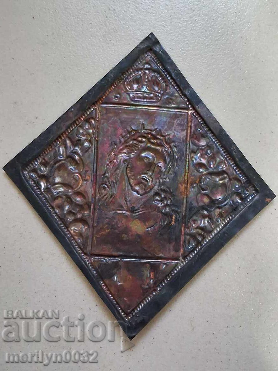 Copper Icon Crown of Thorns Jesus Golgotha Cross with price 38.50 BGN | € 19.68