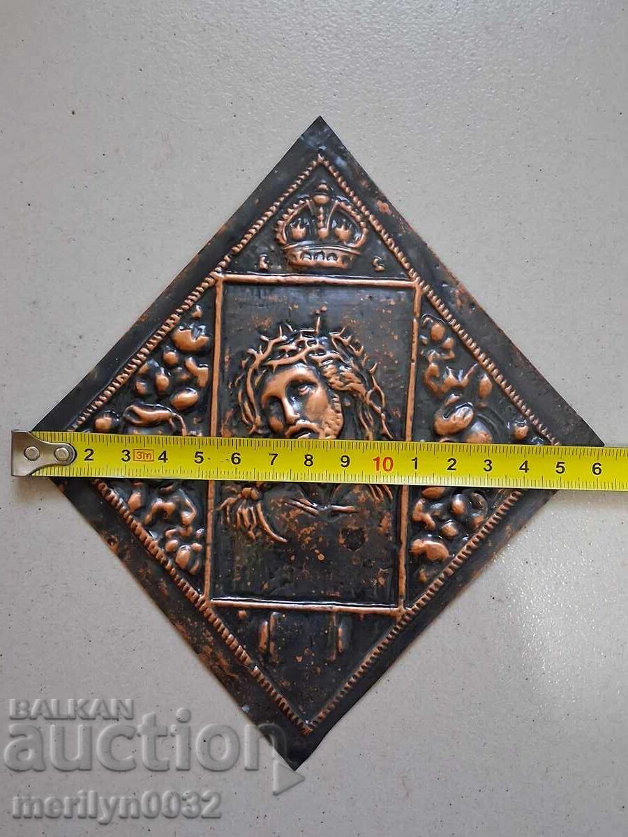 Delivery of Copper Icon Crown of Thorns Jesus Golgotha Cross